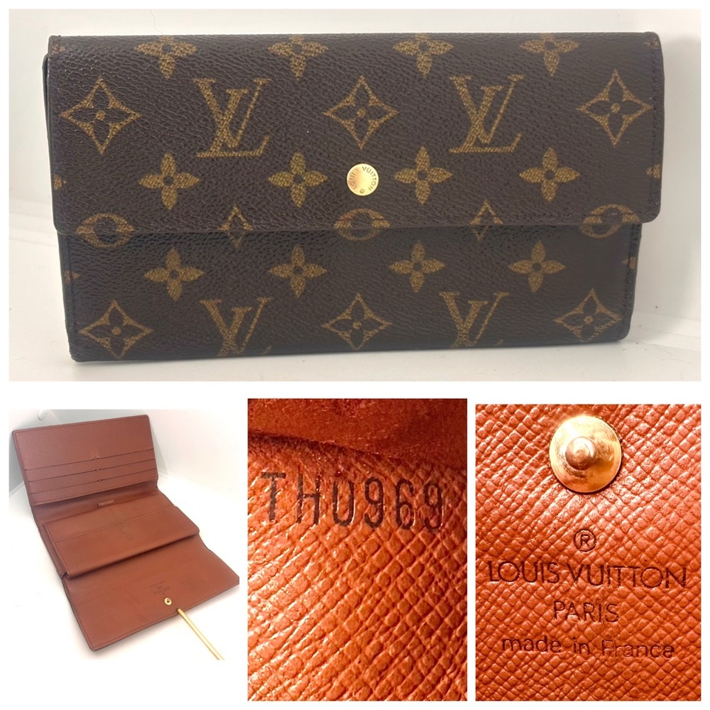 Good condition authentic Louis Vuitton Monogram International Wallet TH0969